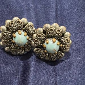 Vintage screwback earrings.
